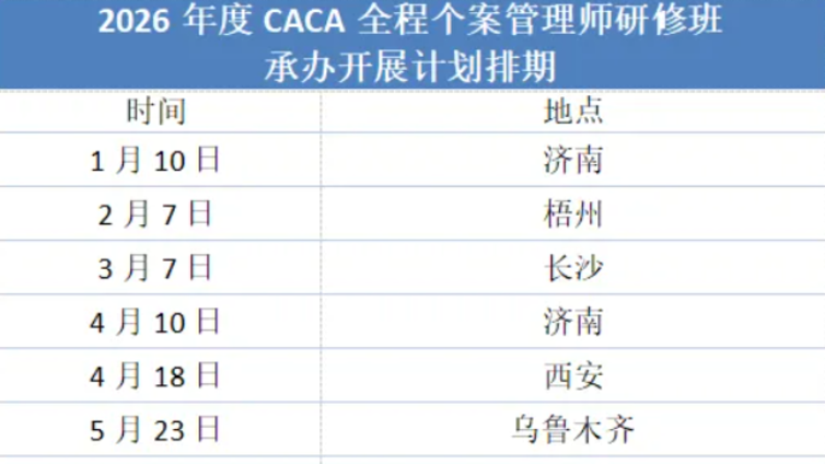 会议预告丨全程管理 西安发力——第35期CACA数智化整合全程个案管理师研修班的通知